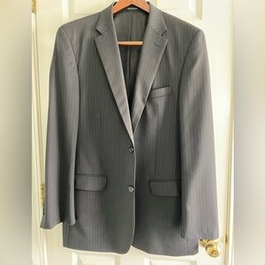 BLACK Pronto Uomo Platinum Modern Fit Wool Suit size 44 X-Long 100% wool